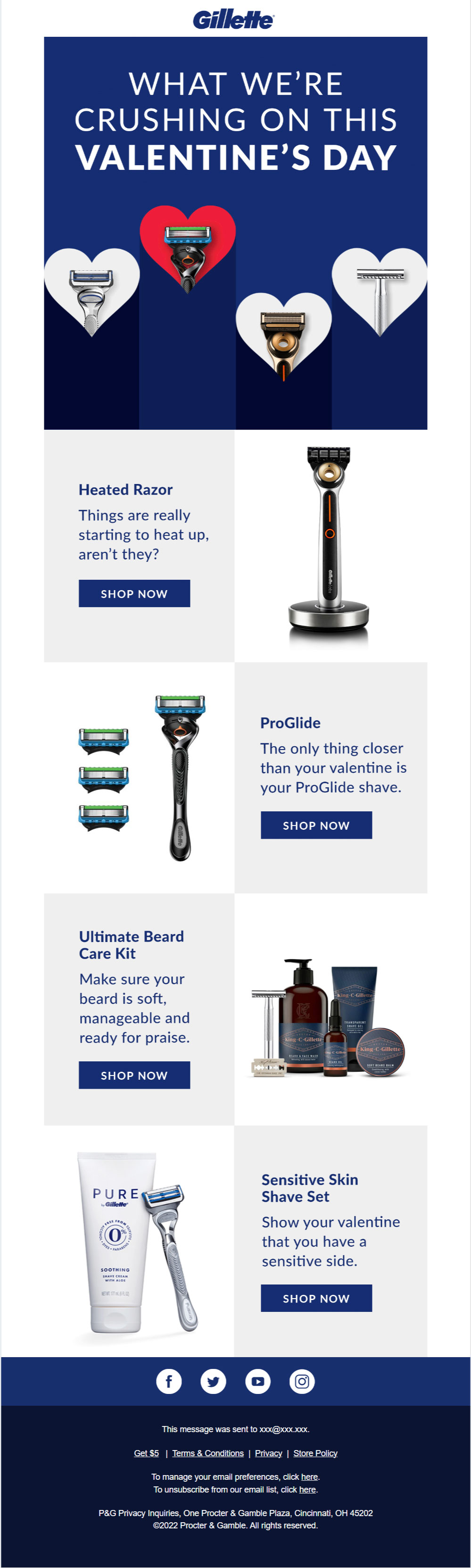 Gillette- Valentine's Day email