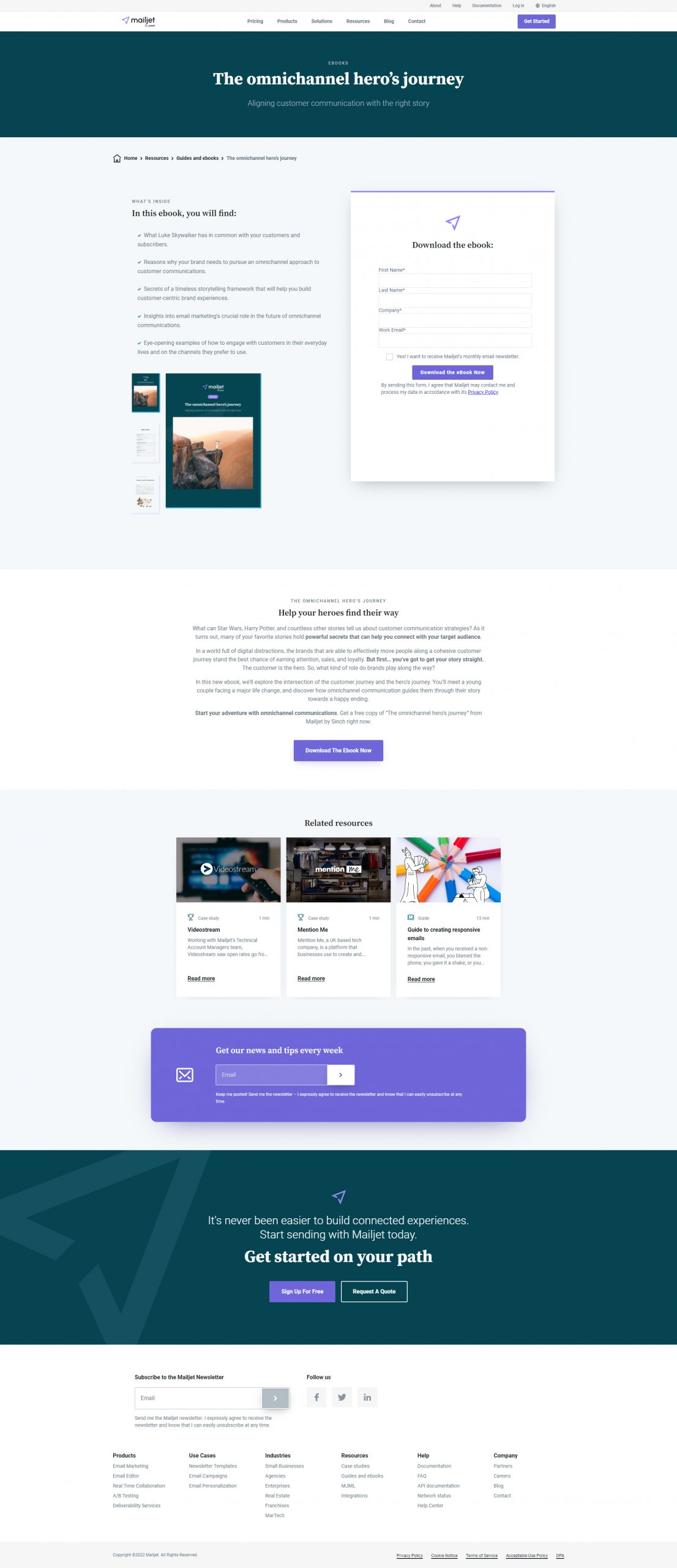 Ebook Landing Page Inspirations- Mailjet