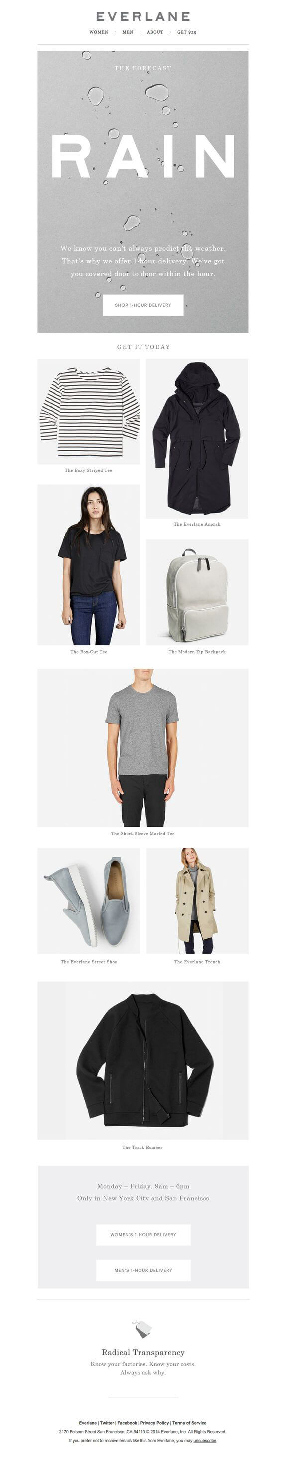 Seasonal Email Templates_Everlane_Monsoon