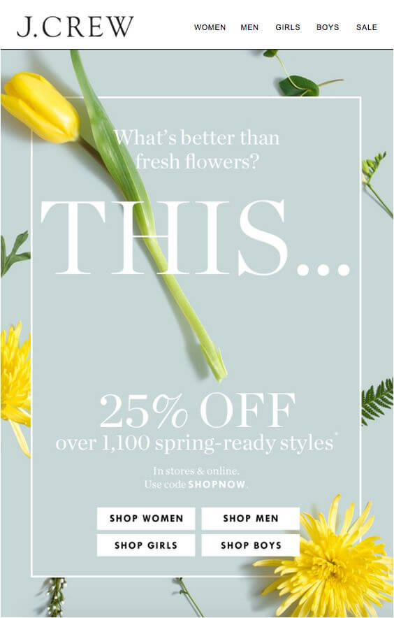 Seasonal Email Templates_J Crew_Spring