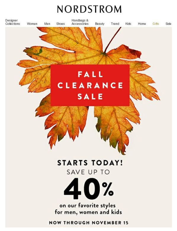 Seasonal Email Templates_Nordstrom_Fall