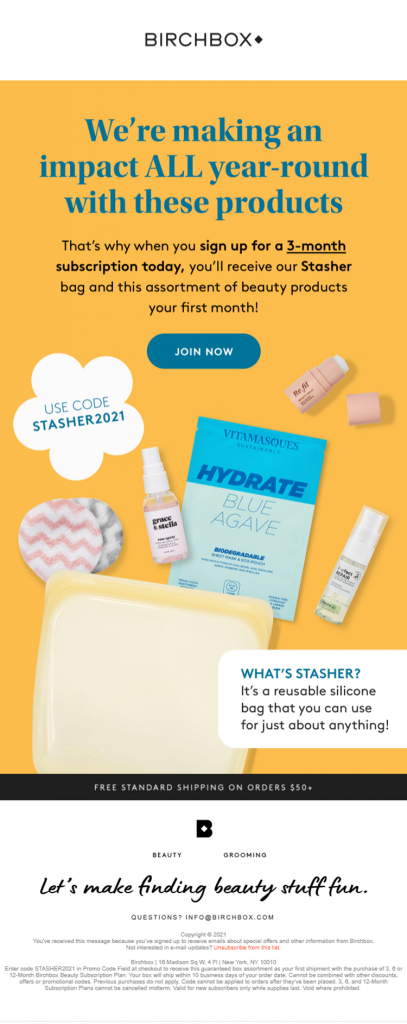 Birchbox email