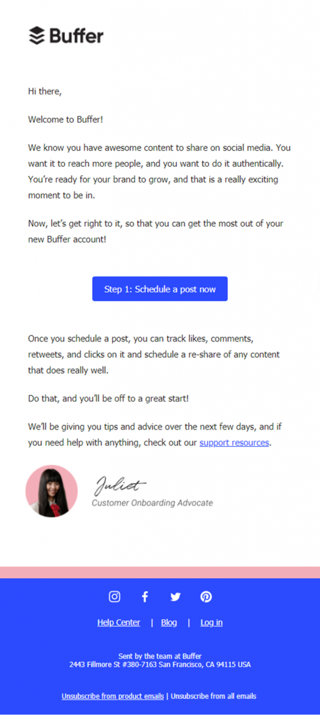 Buffer email