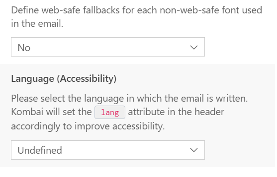 KOMBAI SETTINGS
