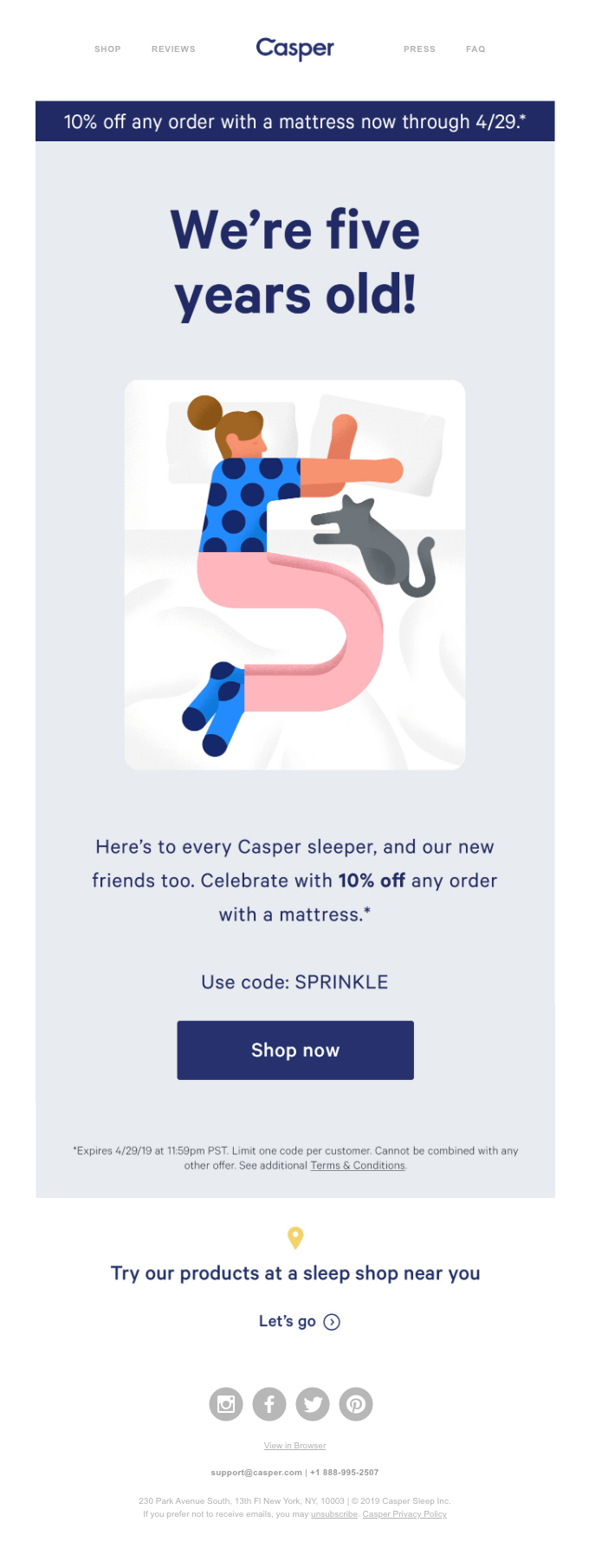 casper email template