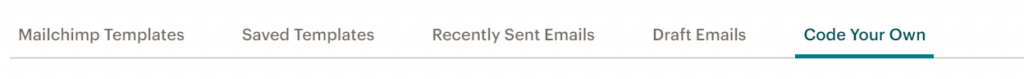 Mailchimp code your own template