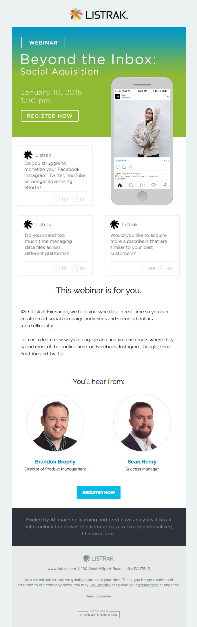 listrak b2b email example