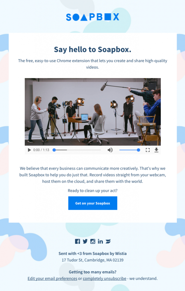 soapbox b2b email example