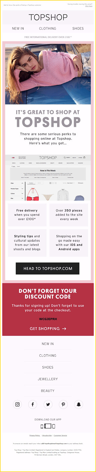 topshop email inspiration 2